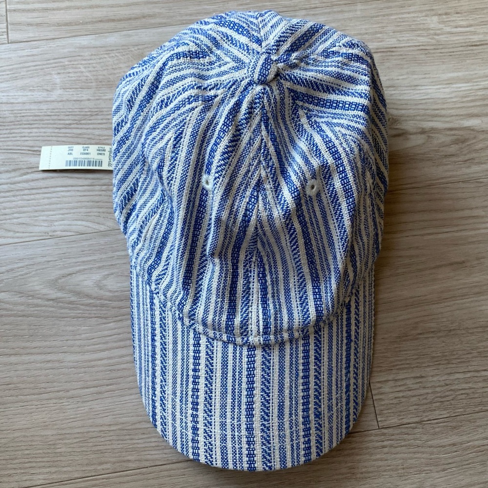 ❤️ NWT Madewell Blue & White Striped Ball Cap